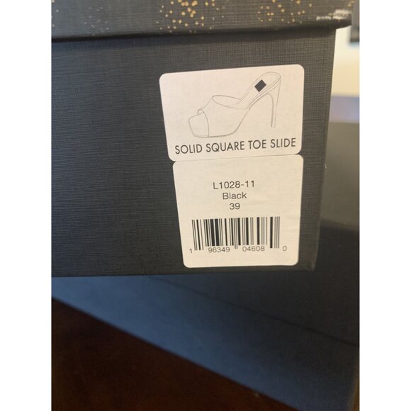 NIB Lita By Ciara / Revolve Solid Square Toe Slid Heels Size 8.5 - Picture 6 of 10